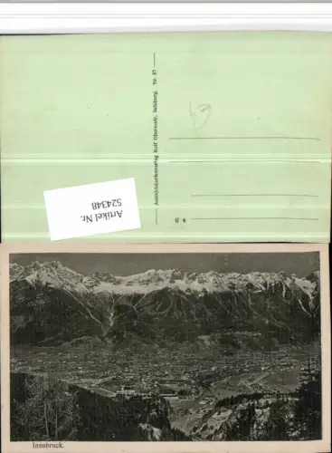 524348,Innsbruck Totale Bergkulisse