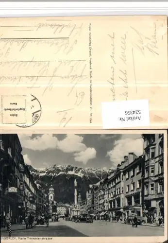 524356,Innsbruck Maria-Theresien-Straße Annasäule Bergkulisse