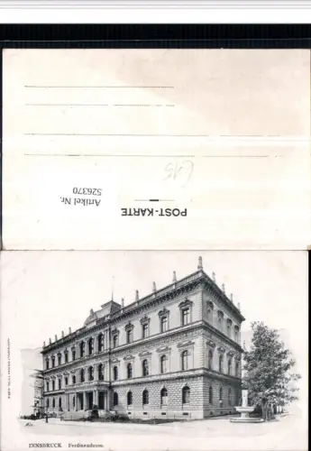 526370,Innsbruck Ferdinandeum Tolle seltene Detailansicht um 1900