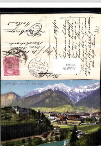 526393,Innsbruck mit Berg Isel Stift Wilten pub Purger Co. 10777
