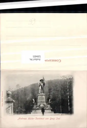 526425,Innsbruck Andreas Hofer Denkmal am Berg Isel um 1900 seltene AK