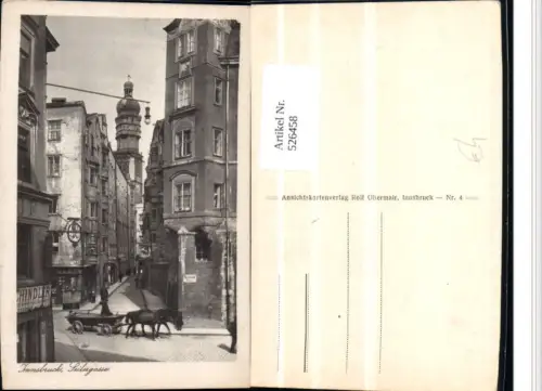 526458,Innsbruck Seilergasse Pferde Fuhrwerk