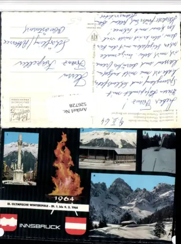 526728,Innsbruck Olympia Olympische Spiele 1964 Berg Isel Axamer Lizum Skisprungschanze Schanze