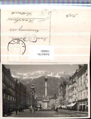 526866,Foto-AK Innsbruck Maria Theresienstraße Geschäfte