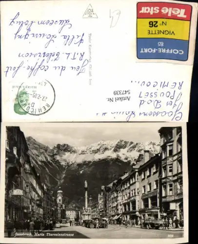 547339,Innsbruck Maria Theresienstrasse Auto Oldtimer