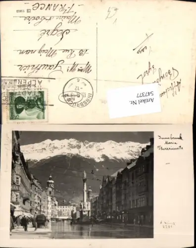 547377,Foto-AK Innsbruck Maria Theresienstrasse pub A. Künz 2271