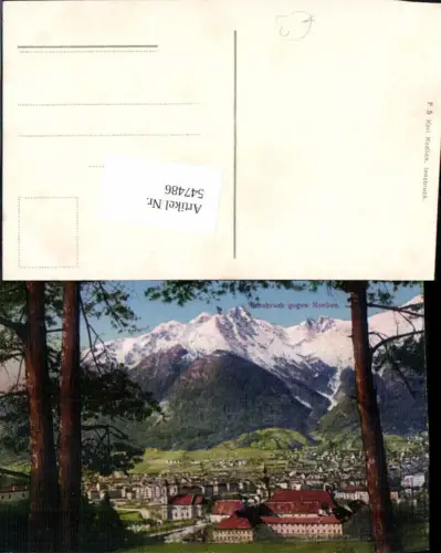 547486,Innsbruck gegen Norden Nordkette pub Redlich F 5