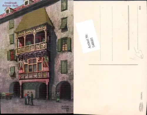 548681,Präge AK Innsbruck Goldenes Dachl Herzog Friedrich Straße