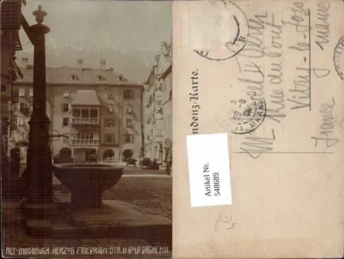 548689,tolle Foto-AK Alt Innsbruck Goldenes Dachl Herzog Friedrich Straße