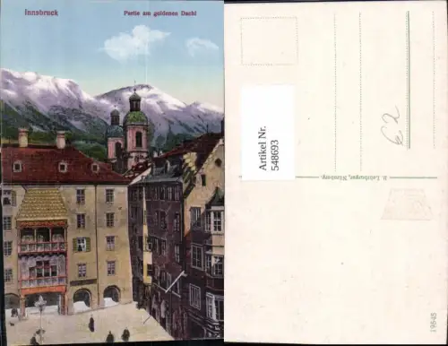 548693,Präge AK Innsbruck Goldenes Dachl Herzog Friedrich Straße