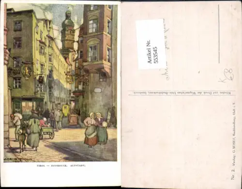 553545,tolle Künstler AK J. Demetz Hall Innsbruck Altstadt