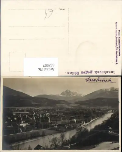 553557,Foto-AK Innsbruck gegen Süden pub Müller Richard