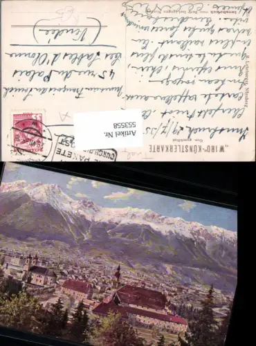 553558,Künstler AK Innsbruck v. Berg Isel pub Wiro 2255
