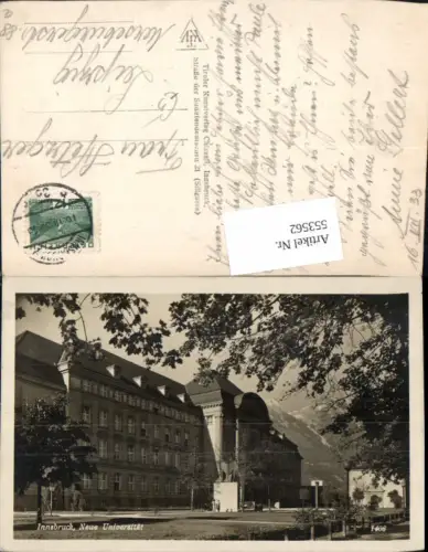 553562,tolle Foto-AK Innsbruck Neue Universität Garten
