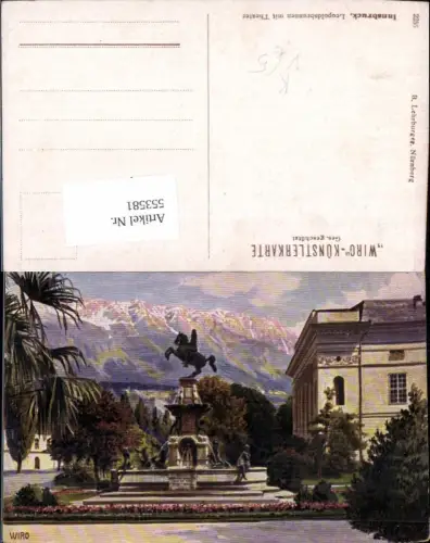 553581,tolle Künstler AK Innsbruck Leopoldsbrunnen pub Wiro 2256