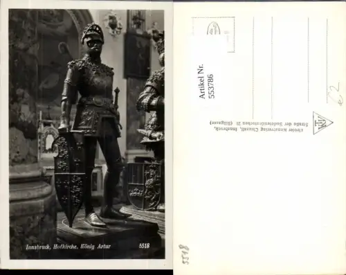 553786,Innsbruck Hofkirche König Artur Ritter Rüstung