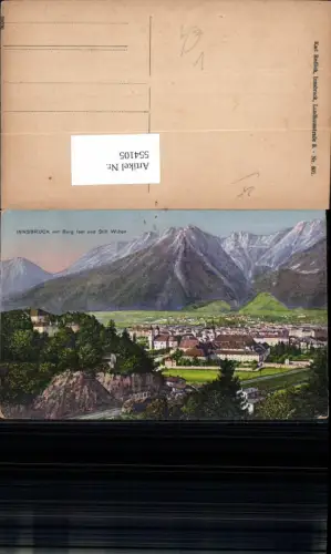 544105,Innsbruck vom Berg Isel Stift Wilten pub Redlich 801
