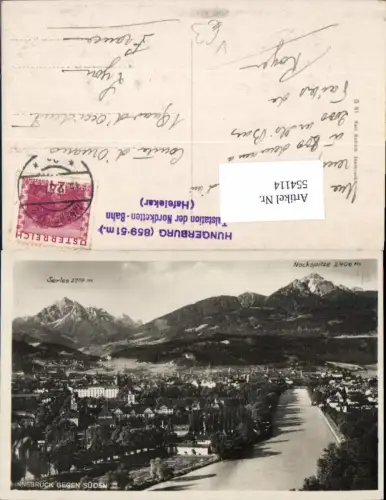 544114,Innsbruck geg. Süden Serles pub Redlich B 41