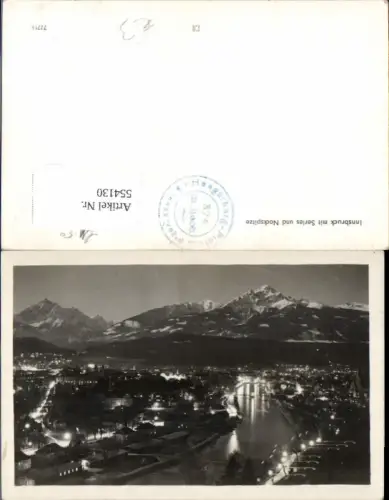 544130,Innsbruck bei Nacht geg. Süden Serles