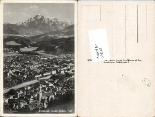 544147,Innsbruck geg. Süden Serles