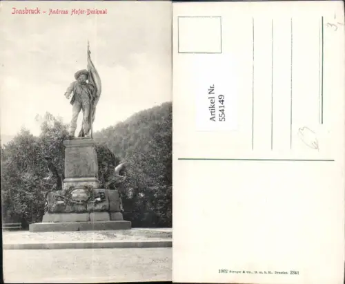 554149,Innsbruck Berg Isel Andreas Hofer Denkmal Statue Monument