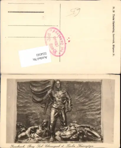 554161,Innsbruck Berg Isel Kaiserjäger Ehrengrab