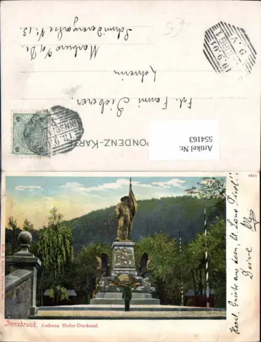 554163,Innsbruck Berg Isel Andreas Hofer Denkmal Statue Monument