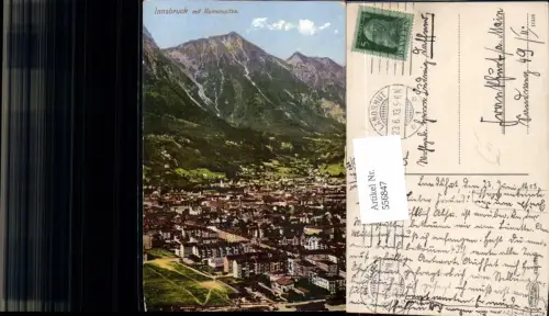 556847,Innsbruck Stadt Rumerspitze pub Warger 479/1912