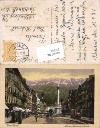 556854,Innsbruck Stadt Maria Theresienstraße Straßenbahn n Mühlau pub Redlich 1054