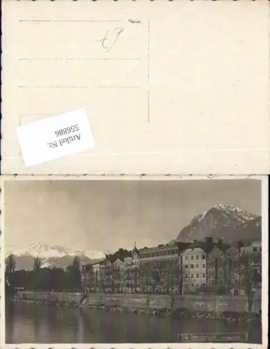 556886,tolle Foto-AK Innsbruck Stadt Innpartie Inn Ufer Kai