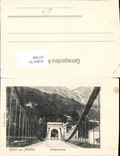 557568,Gruss aus Mühlau bei Innsbruck Brücke Kettenbrücke