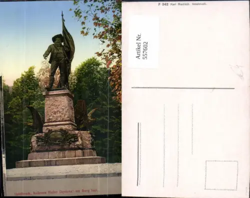 557602,Innsbruck Berg Isel Andreas Hofer Denkmal pub Redlich F 342