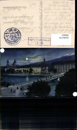 566463,Innsbruck Innbrücke Brücke b. Mondschein