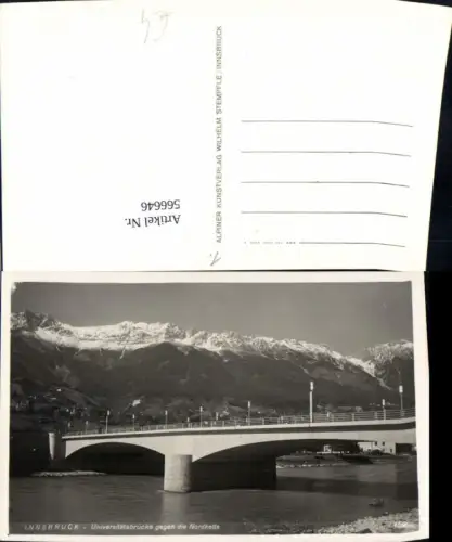 566646,Innsbruck Universitätsbrücke geg. d. Nordkette Brücke