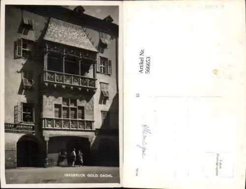 566653,Foto Ak Innsbruck Goldenes Dachl pub A. Künz