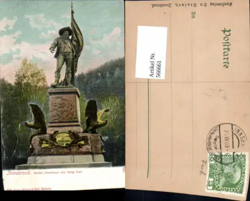 566661,Innsbruck Hofer-Denkmal a. Berg Isel pub Würthle u. Sohn 948