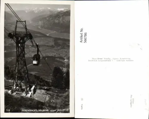 566786,Foto Ak Innsbruck Igls Patscherkofelseilbahn Seilbahn geg. Zugspitze