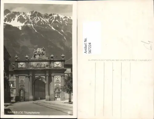 567224,Foto Ak Innsbruck Triumphpforte