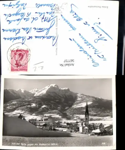 567737,Foto Ak Innsbruck Vill b. Igls geg. d. Nockspitze Winteransicht