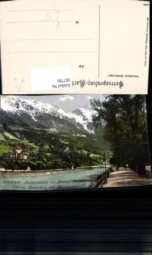 567781,Innsbruck Innpromenade m. Pension Kayser Schloss Weiherburg u. Mariabrunn pub Fritz Gratl 4499