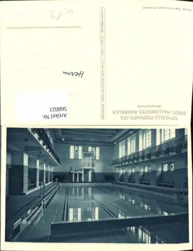 568021,Innsbruck Städtisches Hallenbad Innenansicht Schwimmbad