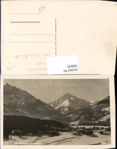 568025,Foto Ak Innsbruck Igls m. Serles u. Habicht Winteransicht