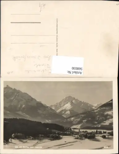 568030,Foto Ak Innsbruck Igls m. Serles u. Habicht Winteransicht