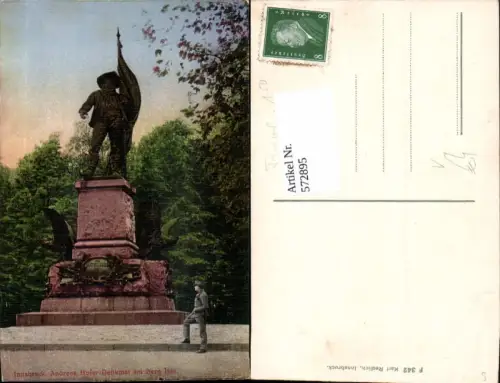 572895,Innsbruck Andreas-Hofer-Denkmal Berg Isel m. Soldat Uniform pub Karl Redlich F 342