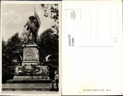 572896,Foto Ak Innsbruck Andreas-Hofer-Denkmal Berg Isel