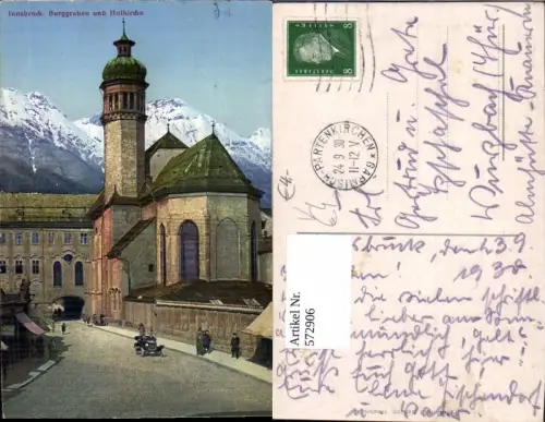 572906,Innsbruck Burggraben u. Hofkirche Automobil pub Karl Redlich F 130