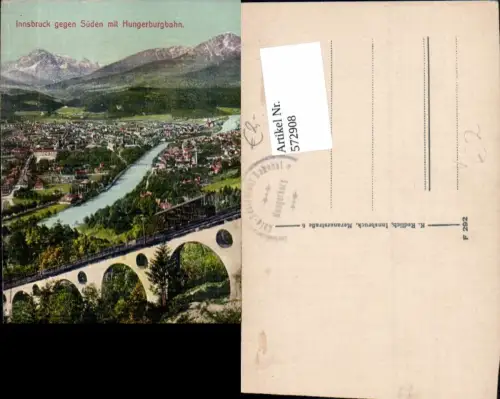 572908,Innsbruck geg. Süden m. Hungerburgbahn Bergbahn pub Karl Redlich F 292