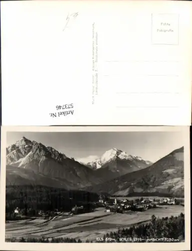 573746,Foto Ak Igls Innsbruck m. Serles u. Habicht