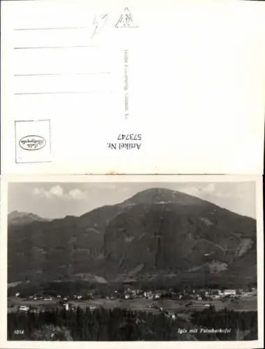 573747,Foto Ak Igls Innsbruck m. Patscherkofel