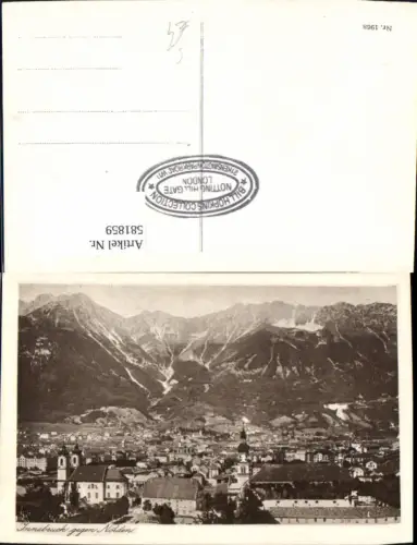 581859,Innsbruck geg. Norden Stempel Bill Hopkins Collection Nottinghill Gate London